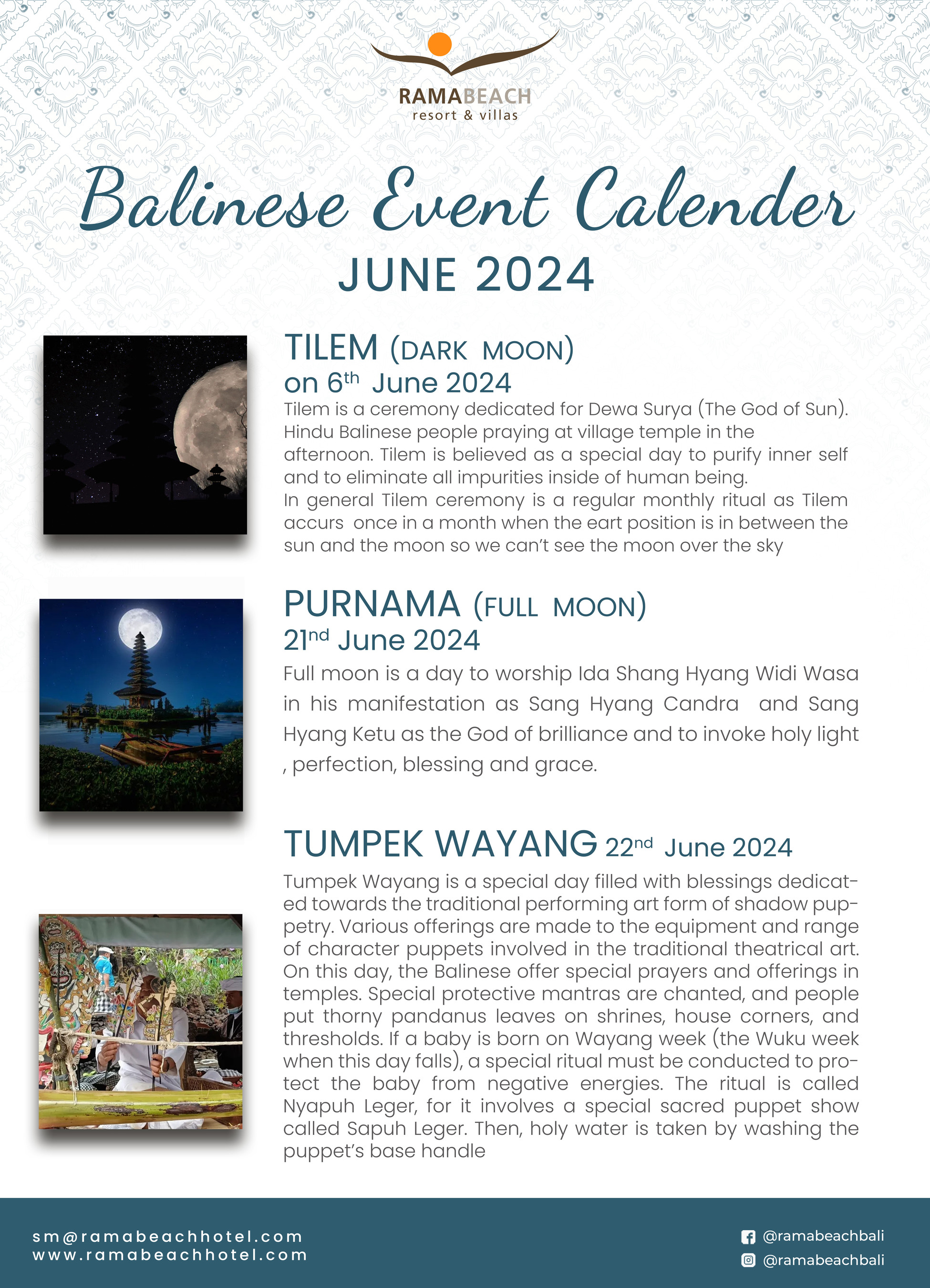 Balinese Event Calender June
