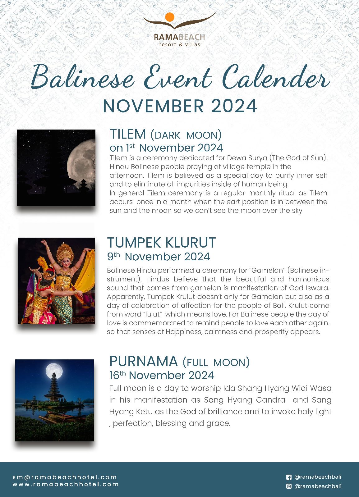 Balinese Event Calendar November